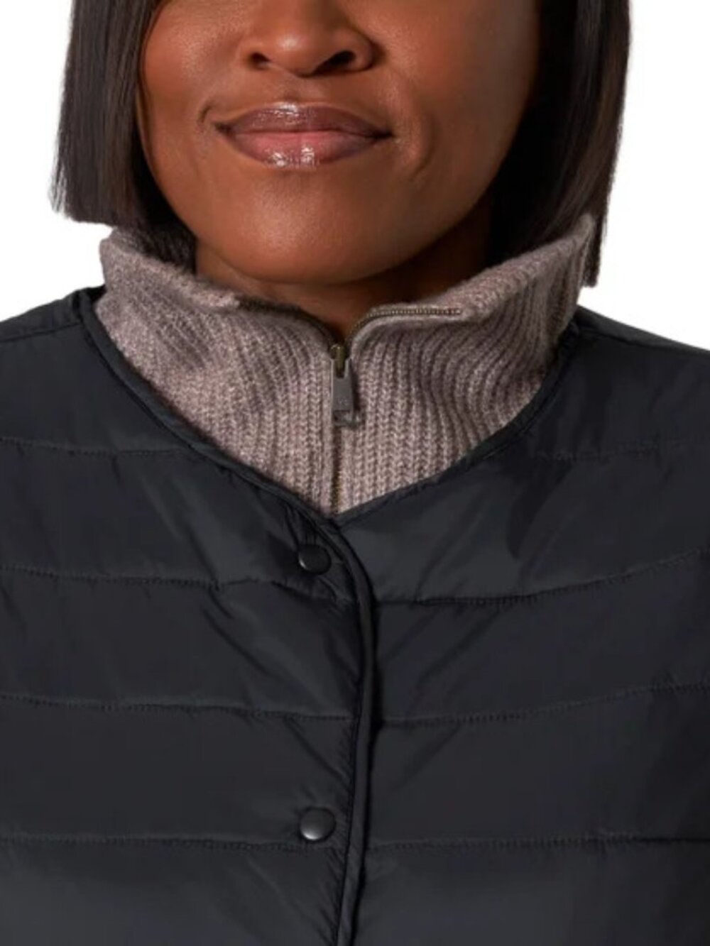 Women's Size Medium, MONDETTA Black Quilted Puffy Vest - Picture 8 of 8